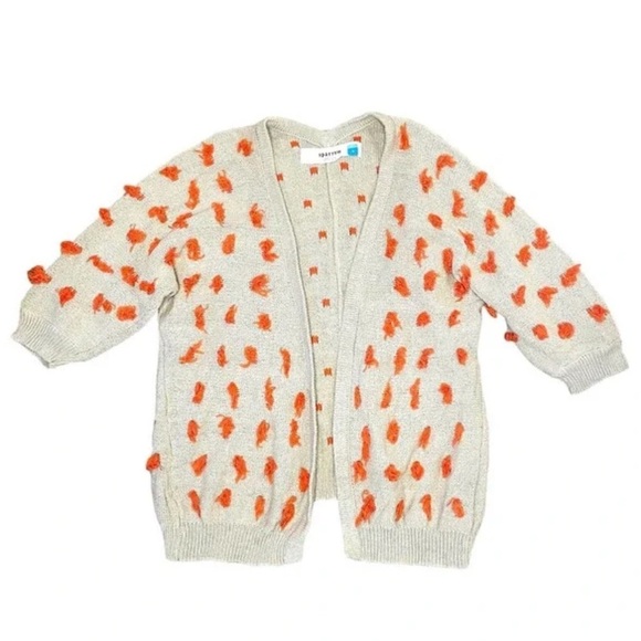 Anthropologie Sweaters - Anthropologie Sparrow Pom Pom Cream Sweater with Orange tassel medium